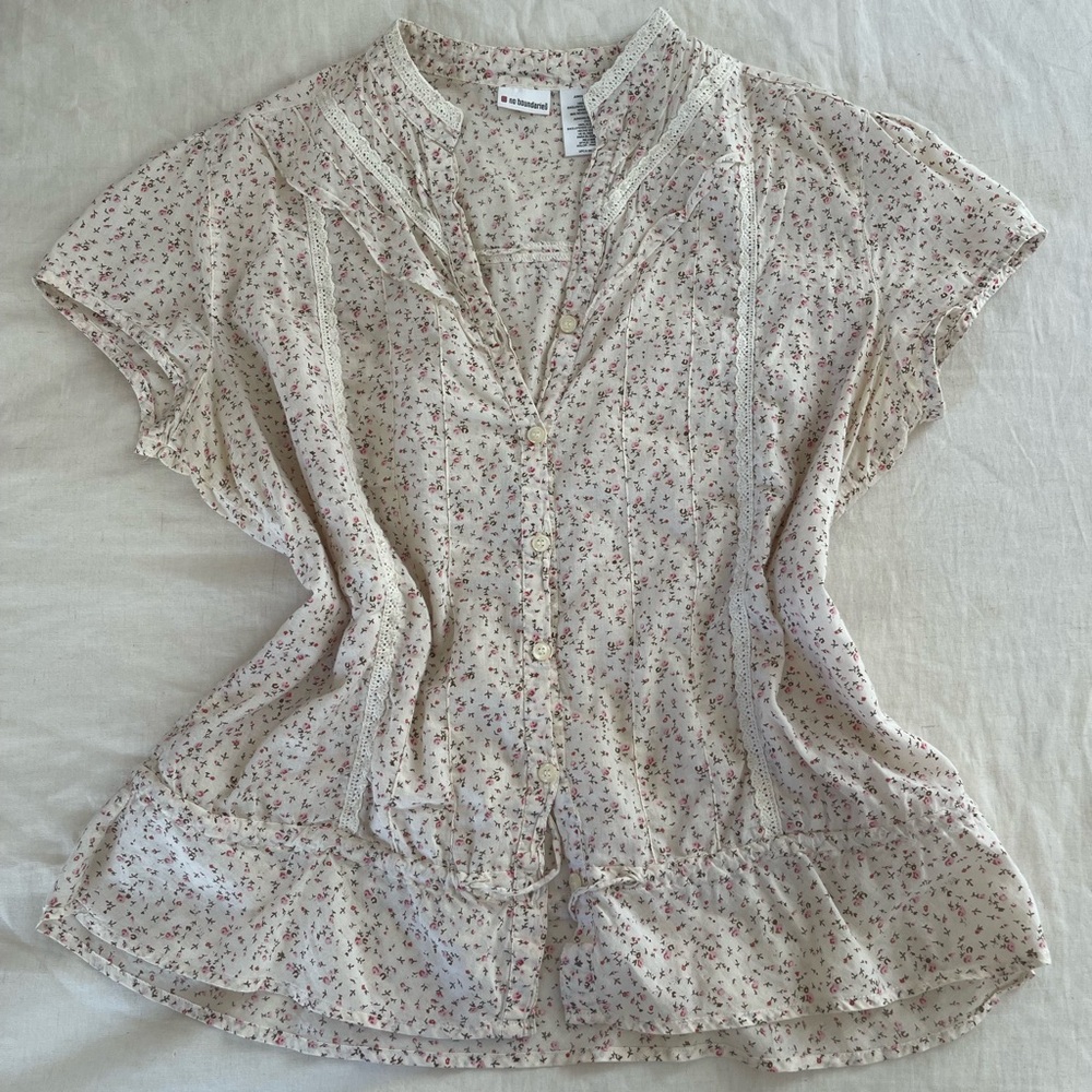 Floral White Blouse